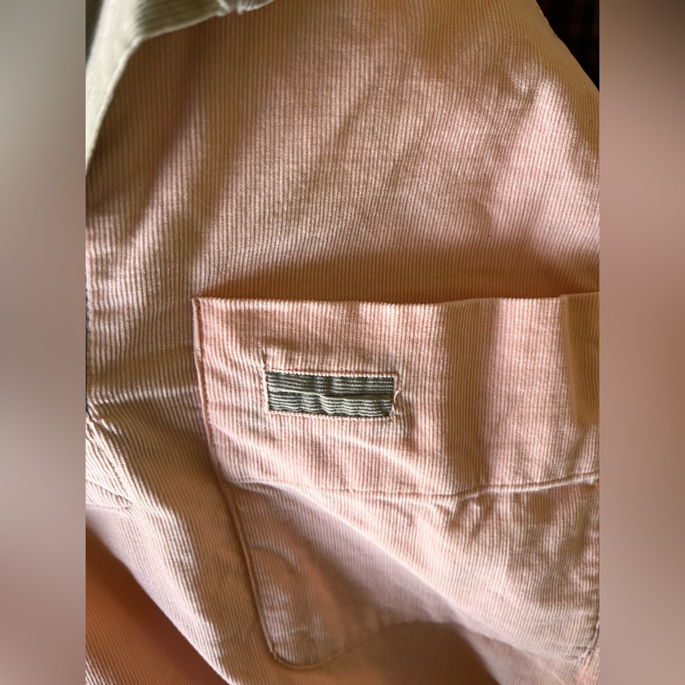 Izod Peach and Khaki Long Sleeve Shirt - Picture 14 of 17
